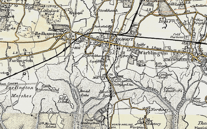 Old map of Langstone Bridge in 1897-1899