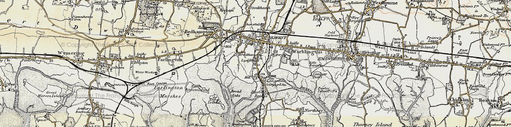 Old map of Langstone in 1897-1899