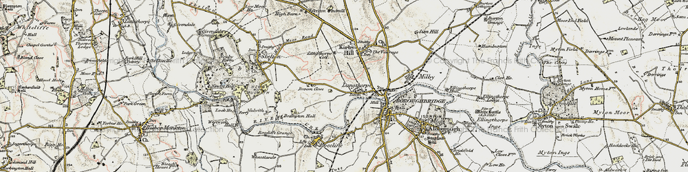 Old map of Langthorpe in 1903-1904