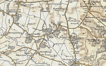 Old map of Langton in 1902-1903