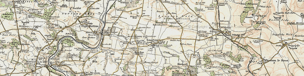 Old map of Langton Wold in 1903-1904