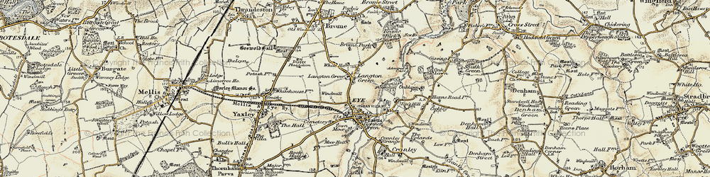 Old map of Langton Green in 1901-1902