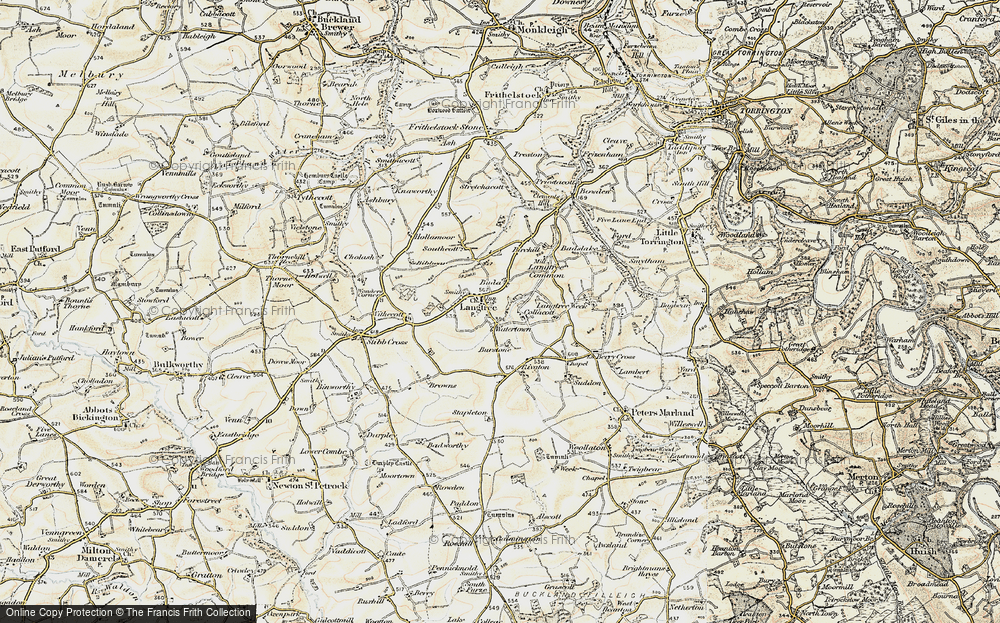 Old Map of Historic Map covering Burstone in 1900