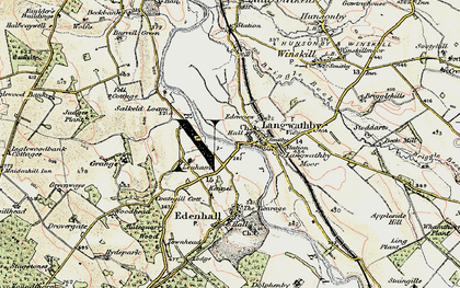 Old map of Langwathby in 1901-1904