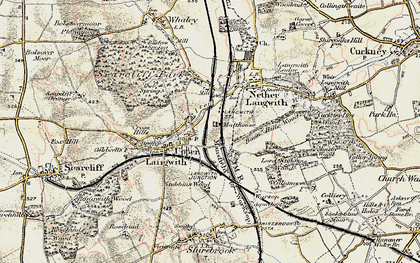 Old map of Langwith in 1902-1903