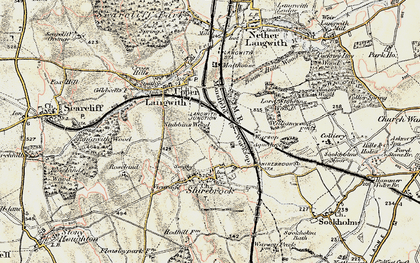 Old map of Langwith Junction in 1902-1903
