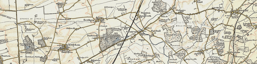 Old map of Langworth in 1902-1903