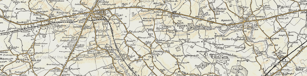 Old map of Lanham Green in 1898-1899