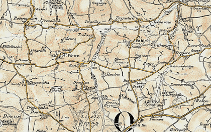Old map of Lanjew in 1900