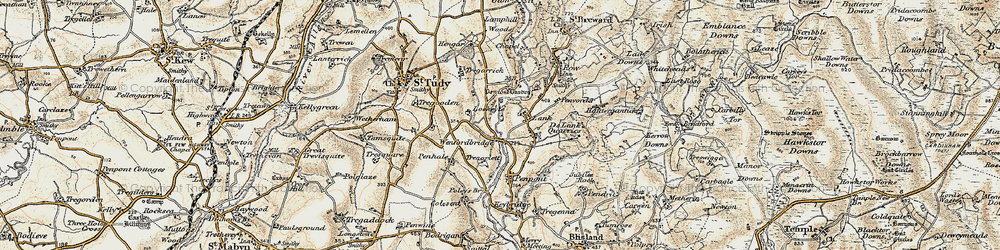 Old map of Lank in 1900