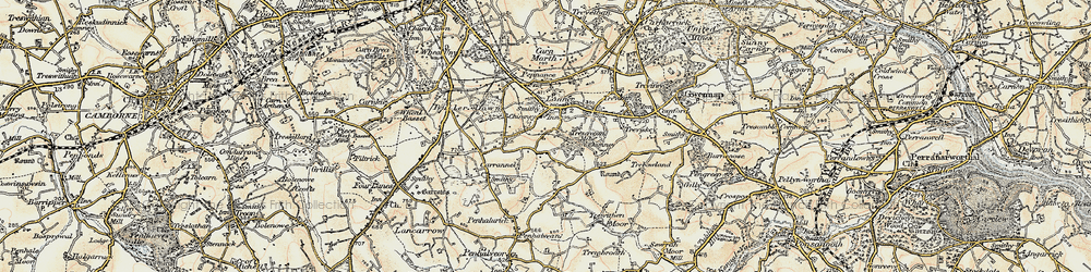 Old map of Lanner in 1900
