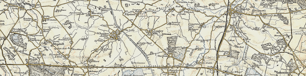 Old map of Lapley in 1902