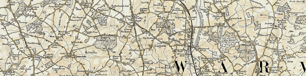Old map of Lapworth in 1901-1902