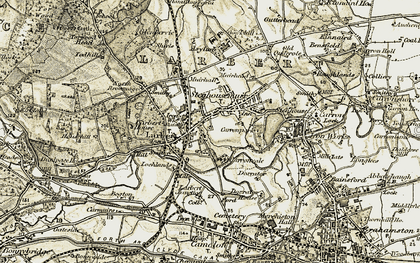Old map of Larbert in 1904-1907