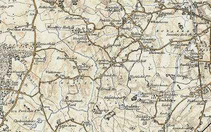 Old map of Larden Green in 1902