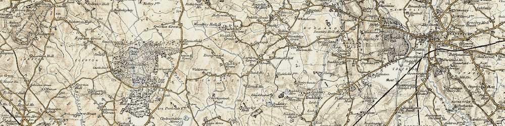 Old map of Larden Green in 1902