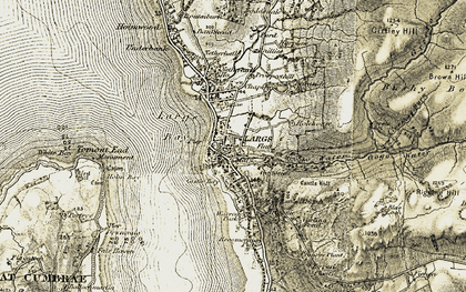 Old map of Linnshaw Burn in 1905-1906