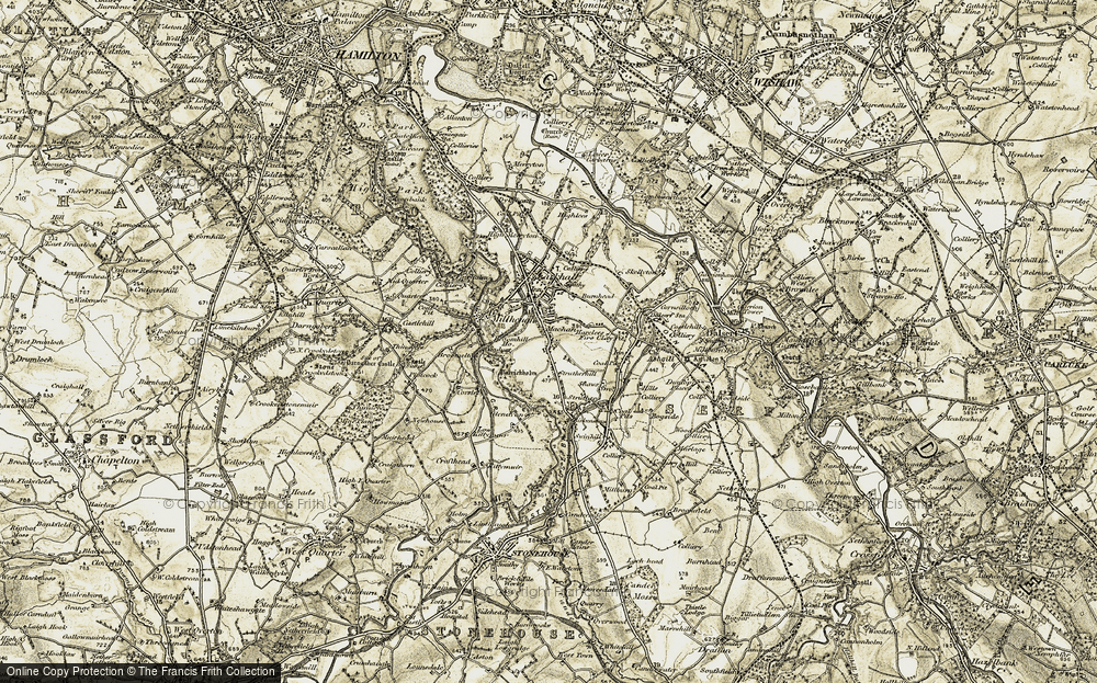 Old Map of Larkhall, 1904-1905 in 1904-1905