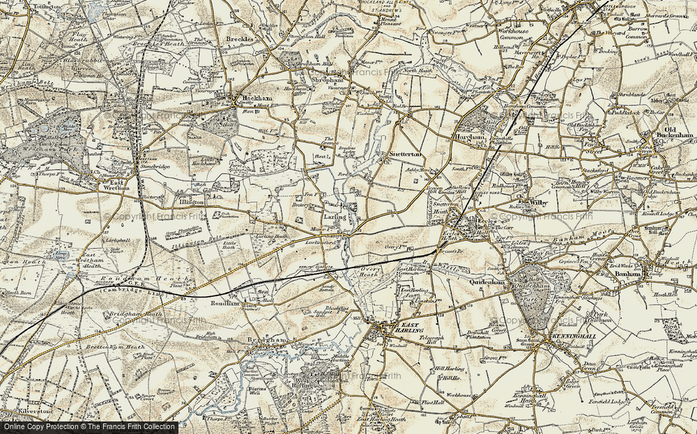Old Map of Larling, 1901 in 1901
