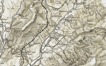 Old map of Bught Sike in 1901-1904