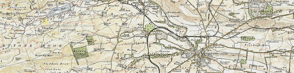 Old map of Lartington in 1903-1904