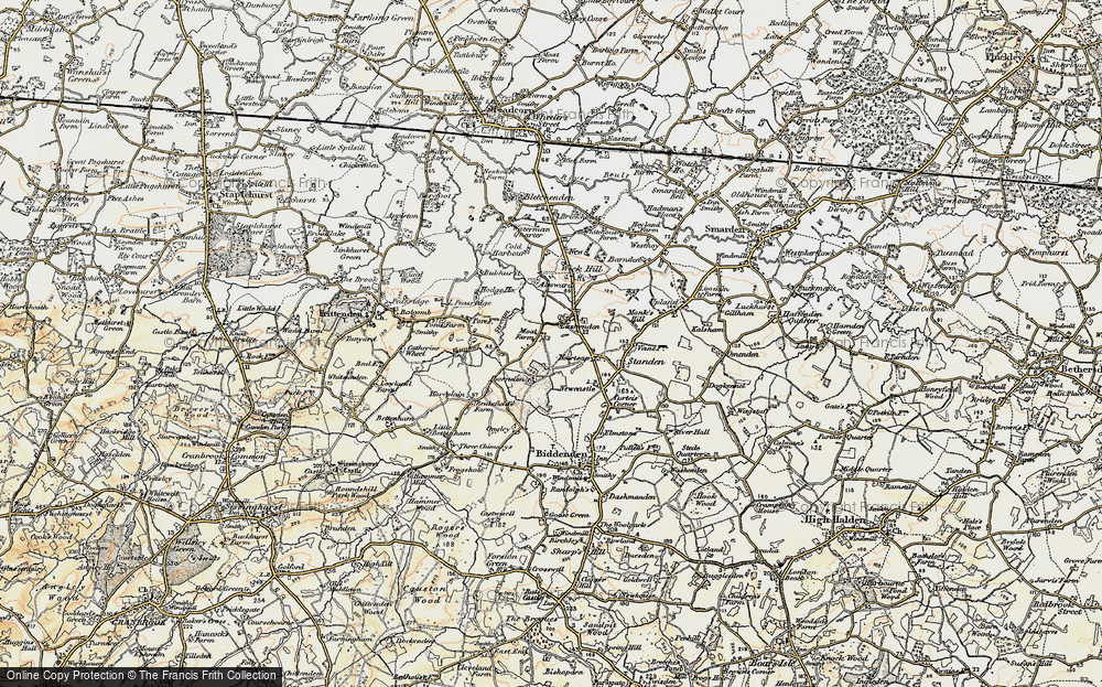 Old Map of Lashenden, 1897-1898 in 1897-1898