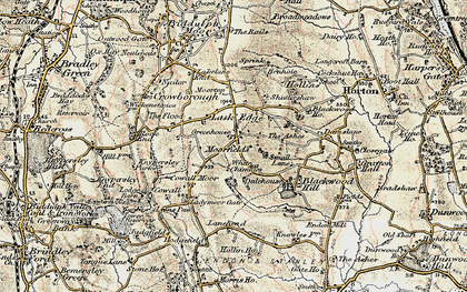 Old map of Lask Edge in 1902-1903
