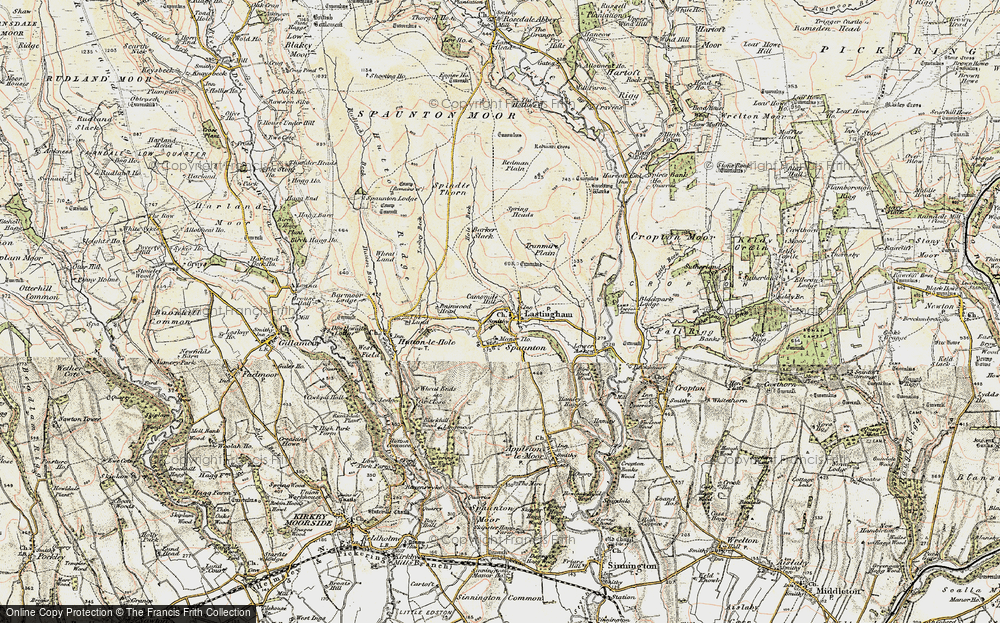 Old Map of Historic Map covering Barker Slack in 1903-1904
