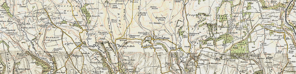 Old map of Barker Slack in 1903-1904