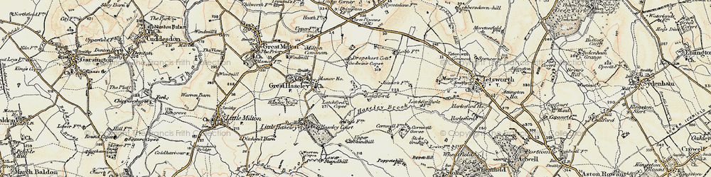 Old map of Latchford in 1897-1899