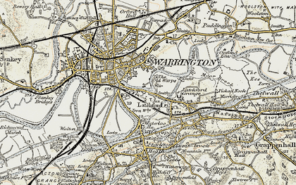 Old map of Latchford in 1903