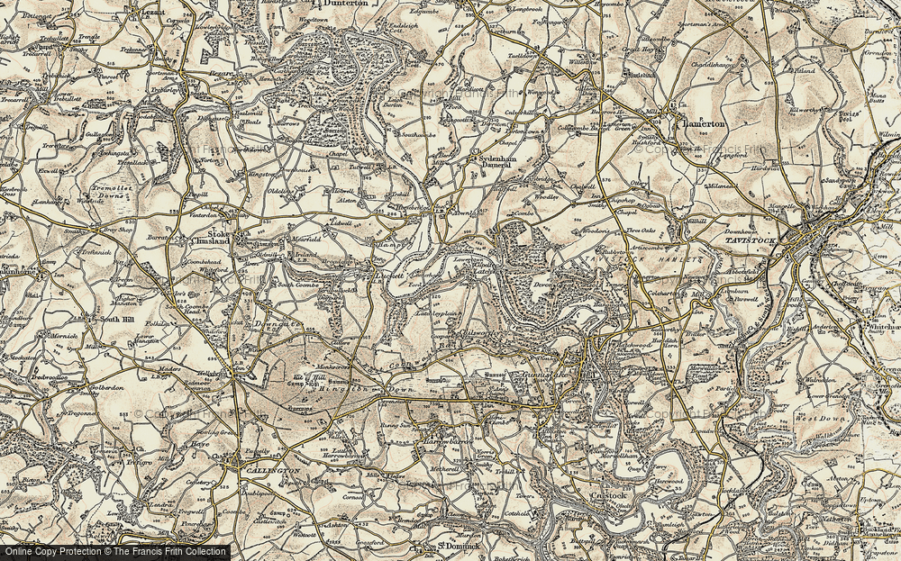 Old Map of Latchley, 1899-1900 in 1899-1900