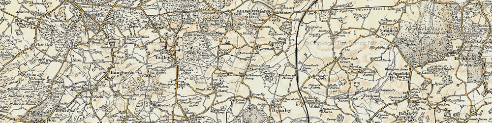 Old map of Latchmere Green in 1897-1900