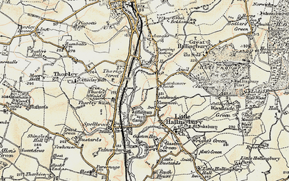 Old map of Latchmore Bank in 1898-1899