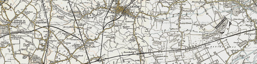 Old map of Lately Common in 1903