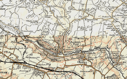 Old map of Latimer in 1897-1898
