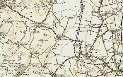 Old map of Latteridge Hill in 1899
