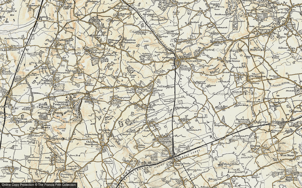 Old Map of Lattiford, 1899 in 1899