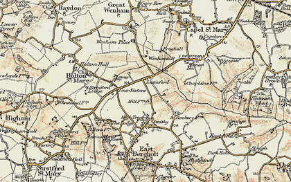 Old map of Lattinford Hill in 1898-1901