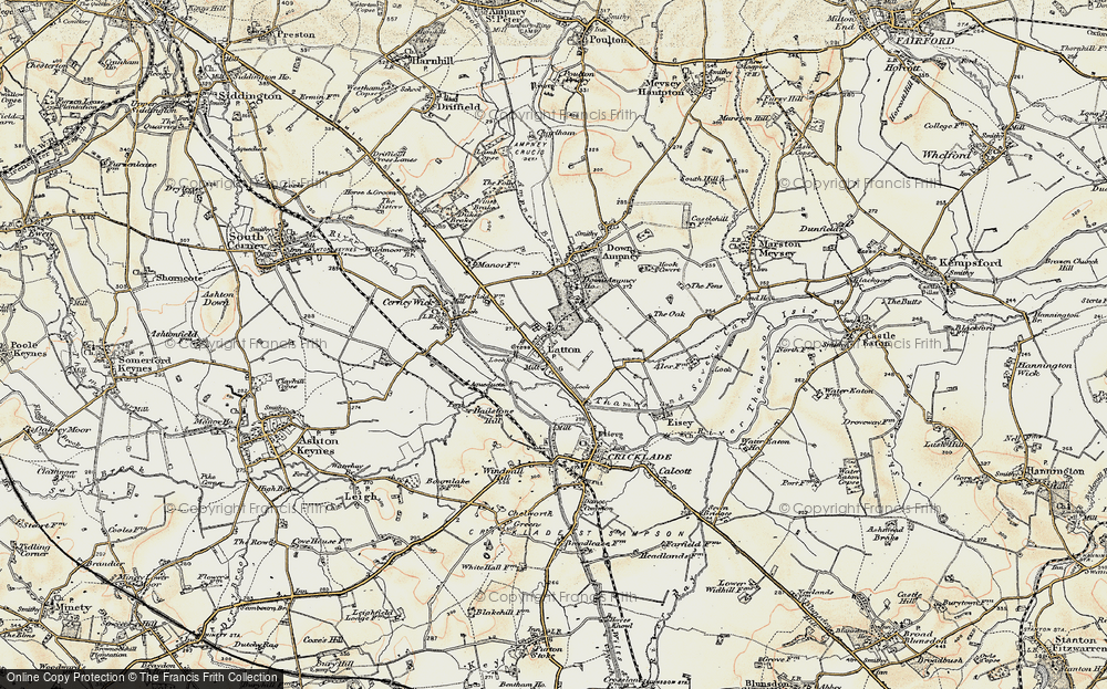 Old Map of Latton, 1898-1899 in 1898-1899