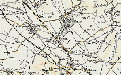 Old map of Latton in 1898-1899