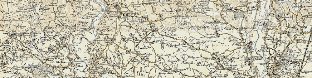 Old map of Laughern Hill in 1899-1902