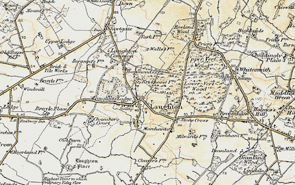 Old map of Laughton in 1898