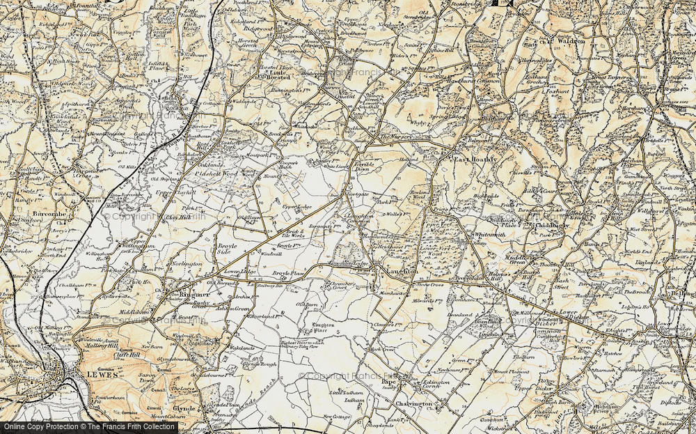 Old Map of Laughton Common, 1898 in 1898