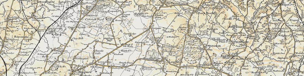Old map of Laughton Common in 1898