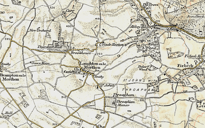 Old map of Laughton en le Morthen in 1903