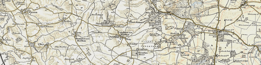 Old map of Laughton en le Morthen in 1903