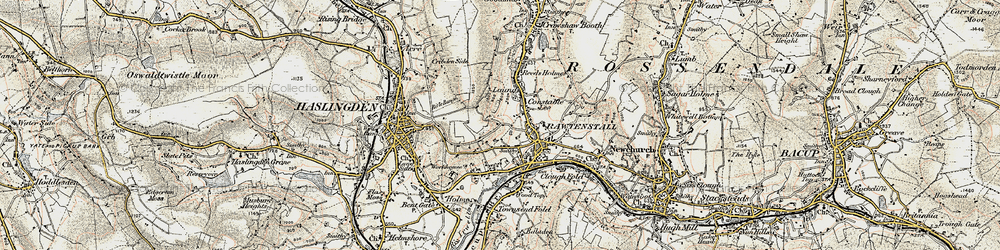 Old map of Laund in 1903