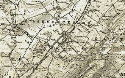 Old map of Burnton in 1908