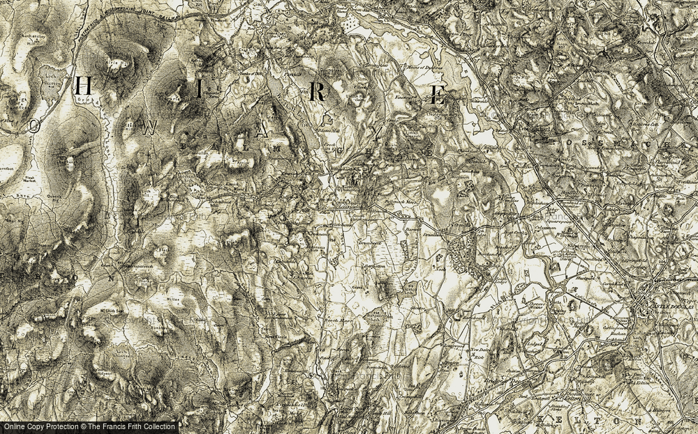 Old Map of Historic Map covering Blates Mill in 1905